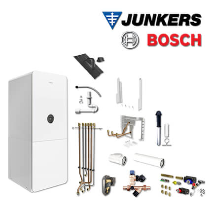 Junkers Bosch GC5300i WM 17/100S, GC-S5323, vertikal, Abgas Dach schwarz, L/LL