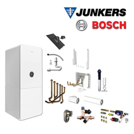 Junkers Bosch GC5300i WM 24/100S, GC-S5311, horizontal, Abgas Dach schwarz, L/LL