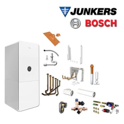 Junkers Bosch GC5300i WM 24/100S, GC-S5312, horizontal, Abgas Dach rot, L/LL