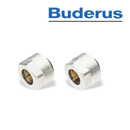 Buderus Logafix-Klemmverschraubung 3/4″ x 15mm, 2 Stück, Messing vernickelt