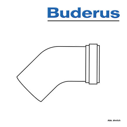 Buderus Bogen aus PP, 45°, Ø 200 mm