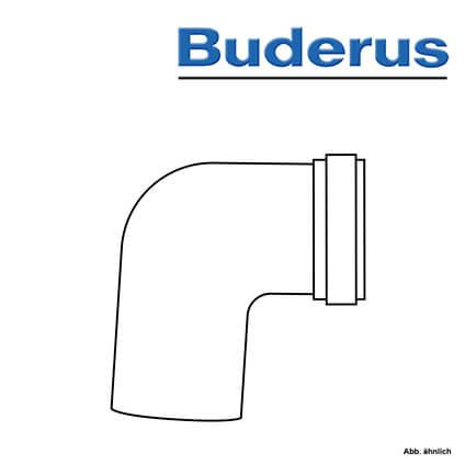 Buderus Bogen aus PP, 87°, Ø 200 mm