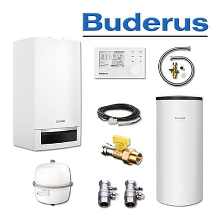 Buderus GB172 20 kW Brennwerttherme, SU160W Speicher, RC310, E / H
