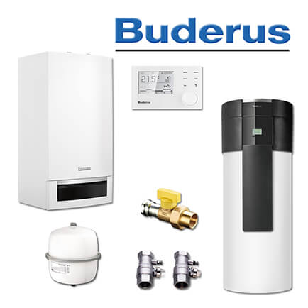 Buderus GB172-14, SL115, Gas-Brennwerttherme, WPT250 IS, RC310, L / LL