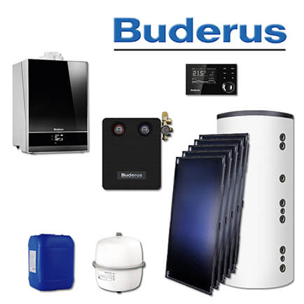 Buderus GB192-15i, SL122, Gas-Brennwerttherme, schwarz, 5 x SKT1.0-s, HS750