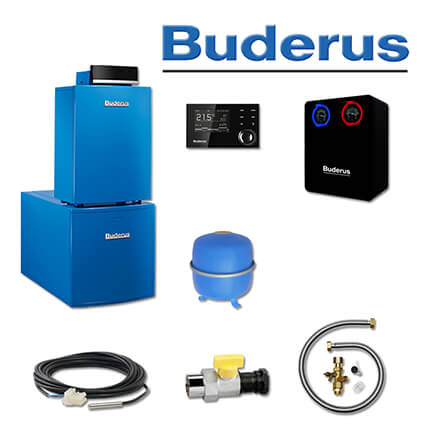Buderus GB212-15, K59, Gas-Brennwertkessel, L160/2R Speicher, HS25, E/H