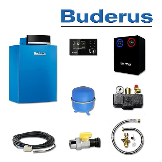 Buderus GB212-40, K60S, Gas-Brennwertkessel, RC310, HS32, L/LL