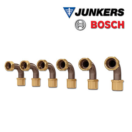 Junkers Bosch 90° Bögen zur Aufputzmontage, 6 Stück, 3/4“