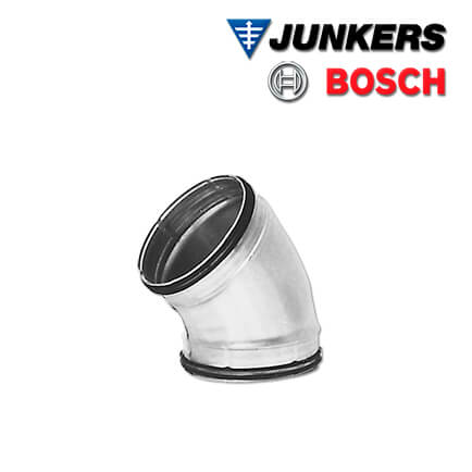 Junkers Bosch 45°-Bogen DN100, BM 45-100, Stahlblech, Vent 4000 CC
