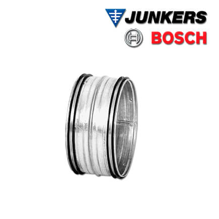 Junkers Bosch Verbindungsnippel DN100, FM 100, Stahlblech, Vent 4000 CC