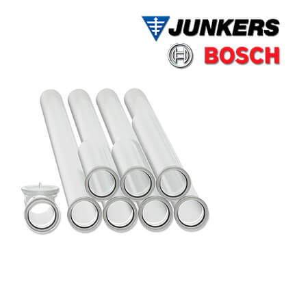 Junkers Bosch FC-Set-SR60 Set Abgasrohre DN60, 10m + Revisionsrohr, starr