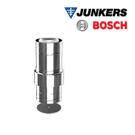 Junkers Bosch FC-C80 Zuluftstutzen konzentrisch DN80/125, Edelstahl