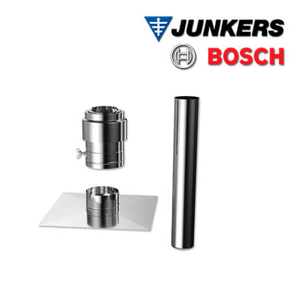 Junkers Bosch FC-O110 Schachtabdeckung DN110, Edelstahl mit Mündungsrohr