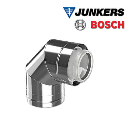 Junkers Bosch FC-CE110-87 Luft-/Abgasbogen konzentrisch DN110/160, 87° Edelstahl