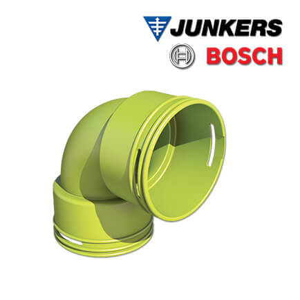 Junkers Bosch RRB 75-2 Bogen 90° für Luftverteilrohr RR 75, 3 Stück