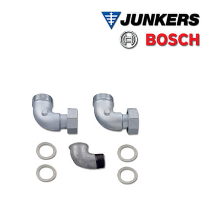 Junkers Bosch Kesselanschluss Nr. 1601 90° für Heizungsvor- und Rücklauf