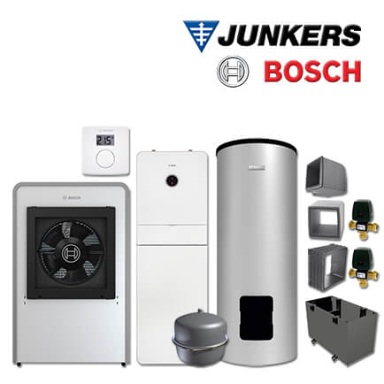 Junkers Bosch CS751 mit Luft/Wasser-Wärmepumpe CS7000iAW 13 IRMB, WH 370 LP1 B