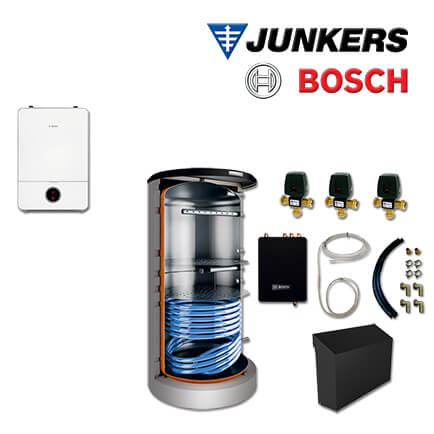 Junkers Bosch CS718 mit Luft/Wasser-Wärmepumpe CS7001iAW 13 ORE, BHS 1000, FF20