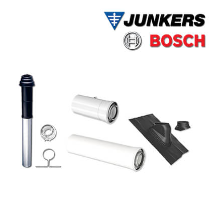 Junkers Bosch FC39 Dachpaket 60/100 mm, schwarz, raumluftunabhängig