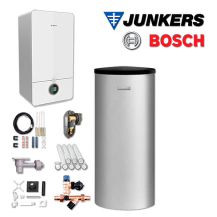 Junkers Bosch Gastherme GC7000iW 14-1, GC-S741 mit W160-5, Abgas Schacht, E/H