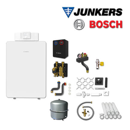 Junkers Bosch GCF808 mit Gaskessel GC8000iF-22, HS25/6, Abgas Schacht