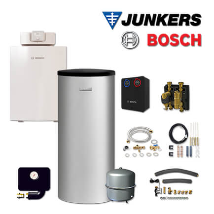 Junkers Bosch OC7F30 mit Öl-Brennwertkessel OC7000F 22, W 160-5, HSM25/6 MM100