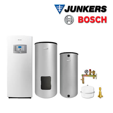 Junkers Bosch STE04 mit Sole/Wasser Erdwärmepumpe STE 130-1, WH 370, BH 200-5