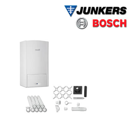 Junkers Bosch Gas-Brennwerttherme ZSB 14-5.2 C, ZSB520 mit Abgas Schacht, L/LL