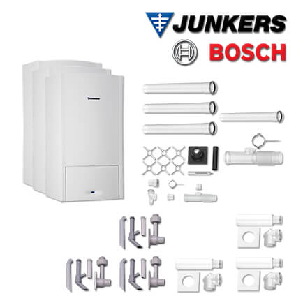 Junkers Bosch 3x Brennwert-Kombitherme ZWB 24-5 C 23, MFB503 mit Abgas Schacht