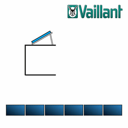 Vaillant Kollektormontage-Set 9.058, 6x VFK 145 / 155 H Flachdach nebeneinander