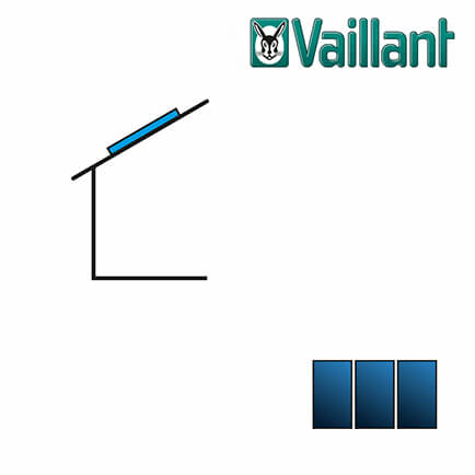 Vaillant Kollektormontage-Set 9.009, 3x VFK 145 / 155 V nebeneinander auf Schindel