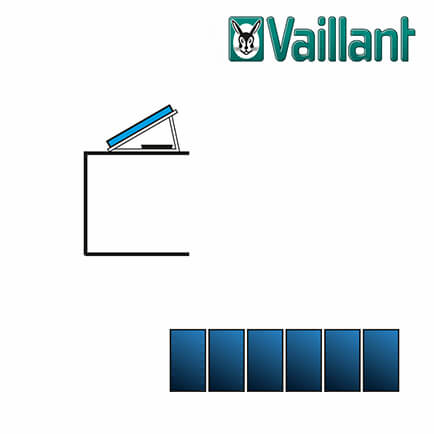 Vaillant Kollektormontage-Set 9.123, 6x VFK 135/2 / 140/2, Flachdach nebeneinander