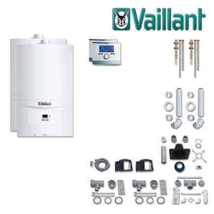 Vaillant Paket 1.618, 2x ecoTEC pure VC 146/7-2, VRT 350, Abgas, L / LL