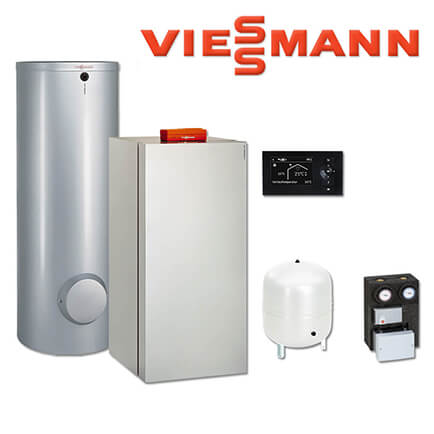 Viessmann Vitocrossal 300 Gaskessel 35 kW, CU3A308, 200 L Vitocell 100-V, CVAA