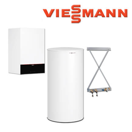 Viessmann Vitodens 200-W Gastherme, 25 kW, Z019619, 160 L Vitocell 100-W, CVAA