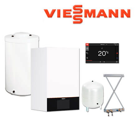 Viessmann Vitodens 300-W Gastherme, 19 kW, B3HF022, 120 L Vitocell 100-W, CUGB-A