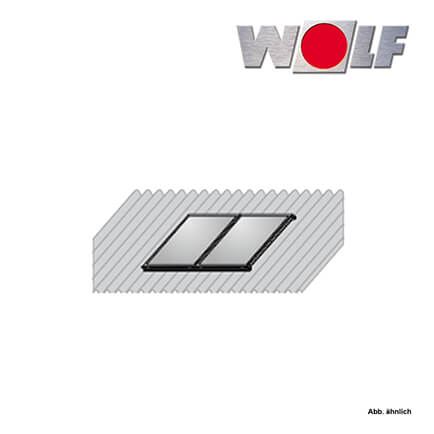 Wolf AluPlus Aufdach-Montage-Set Well-/Blechdach für zwei Flachkollektor