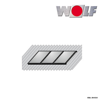Wolf AluPlus Aufdach-Montage-Set Well-/Blechdach für drei Flachkollektor