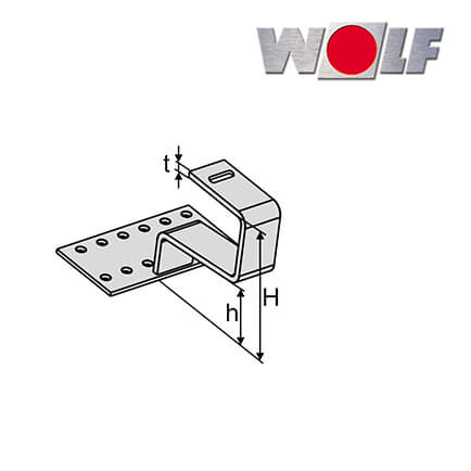 Wolf Falzziegel-Haken Set Aluplus (6mm), 4 Stück
