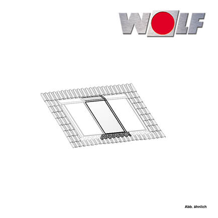 Wolf Erweiterungssatz Indach-Montage-Set Falz-Ziegel für 1 Kollektor