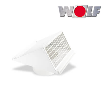 Wolf CWL Wandhaube, DN125, weiß, Außenwandanschluss