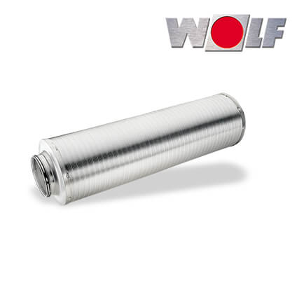 Wolf CWL Schalldämpfer, für Zu- oder Abluft, DN180, 1000mm, 50mm Dämmung