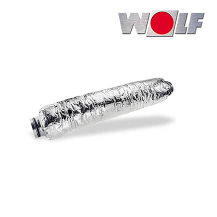 Wolf flexibler Schalldämpfer, für Zu- oder Abluft, DN125, 1000mm, 50mm Dämmung