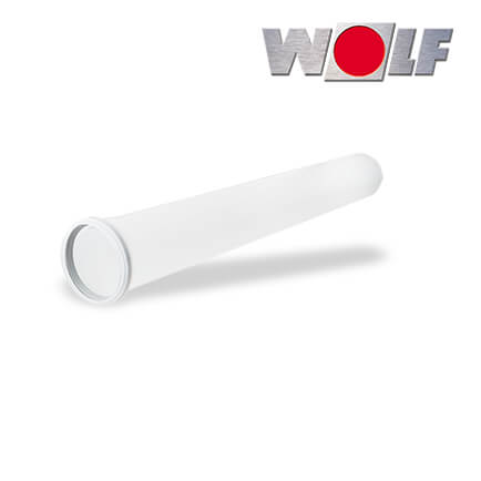 Wolf Abgasrohr DN125, Länge 1000mm aus Polypropylen bis 120°C