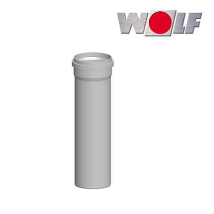 Wolf Abgasrohr DN125, Länge 2000mm aus Polypropylen bis 120°C