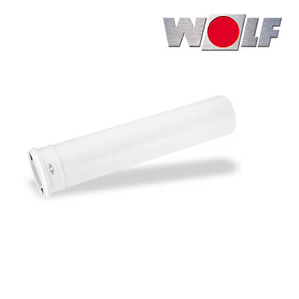 Wolf Luft-/Abgasrohr konzentrisch DN60/100, Länge 500mm, weiß, steckbar