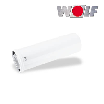 Wolf Schiebemuffe (Trennvorrichtung) DN60/100, Länge 235mm, für Luft-/Abgasrohr