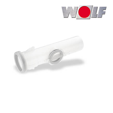 Wolf Revisionsrohr DN60 Länge 250mm aus Polypropylen bis 120°C, Schachteinbau