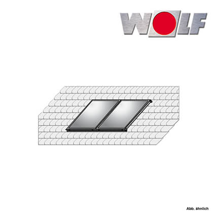 Wolf Aluplus Aufdach-Montageset, Hochkant, für 2 Kollektoren F3-1 / CFK-1