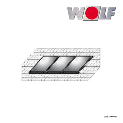 Wolf Aluplus Aufdach-Montageset Hochkant, für 3 TopSon F3-1 / CFK-1, Biber